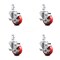 Service Caster 3 Inch Red Poly Wheel Swivel 3/4 Inch Square Stem Caster Set with Brake SCC SCC-SQ20S314-PPUB-RED-TLB-34-4 - alternate 1